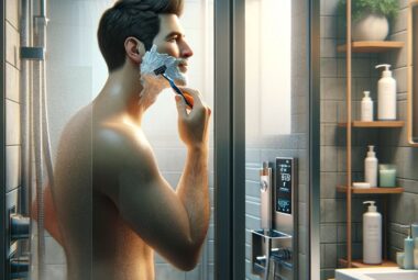 shower shaving step