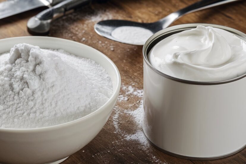 baking soda and shaving cream