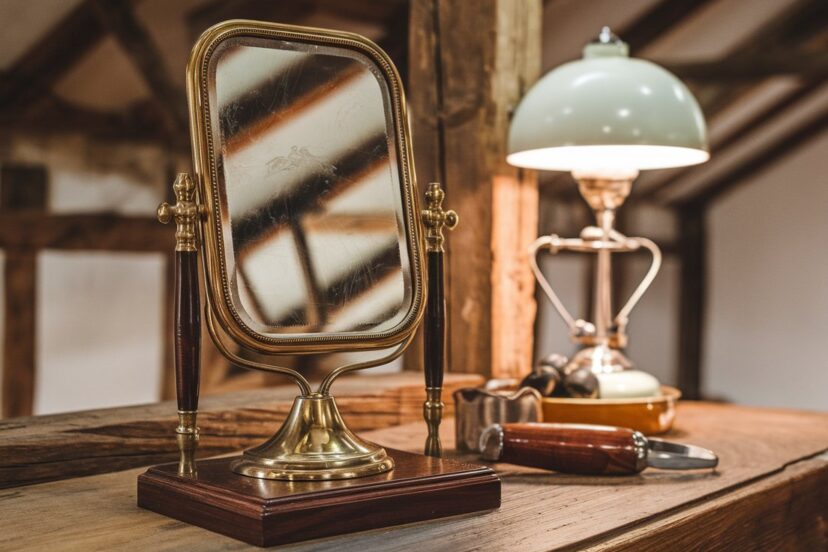 vintage shaving mirror