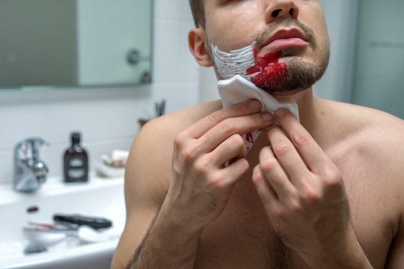 how to stop bleeding from shaving?