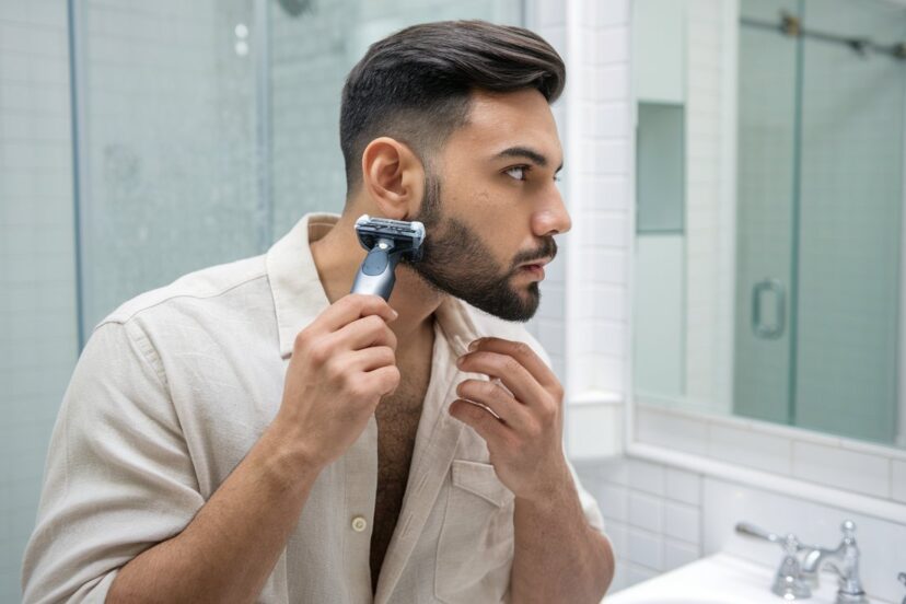Shaving Cream with an Electric Razor