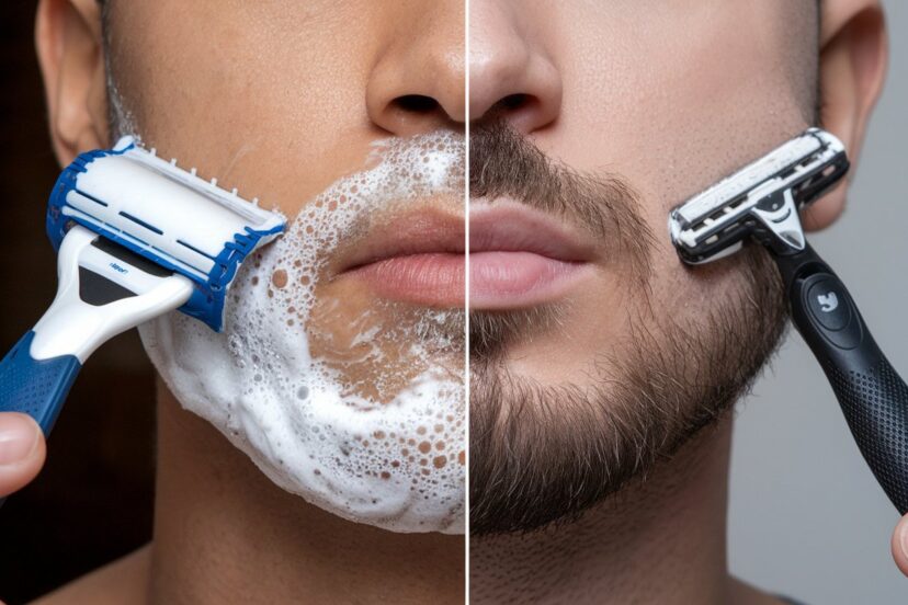 wet vs. dry shaving